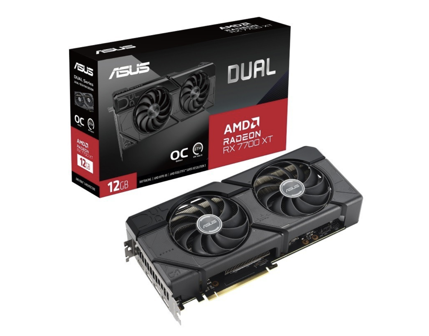 华硕发布 DUAL 系列 RX 7700 XT / RX 7800 XT OC 版显卡：双风扇设计、频率升级