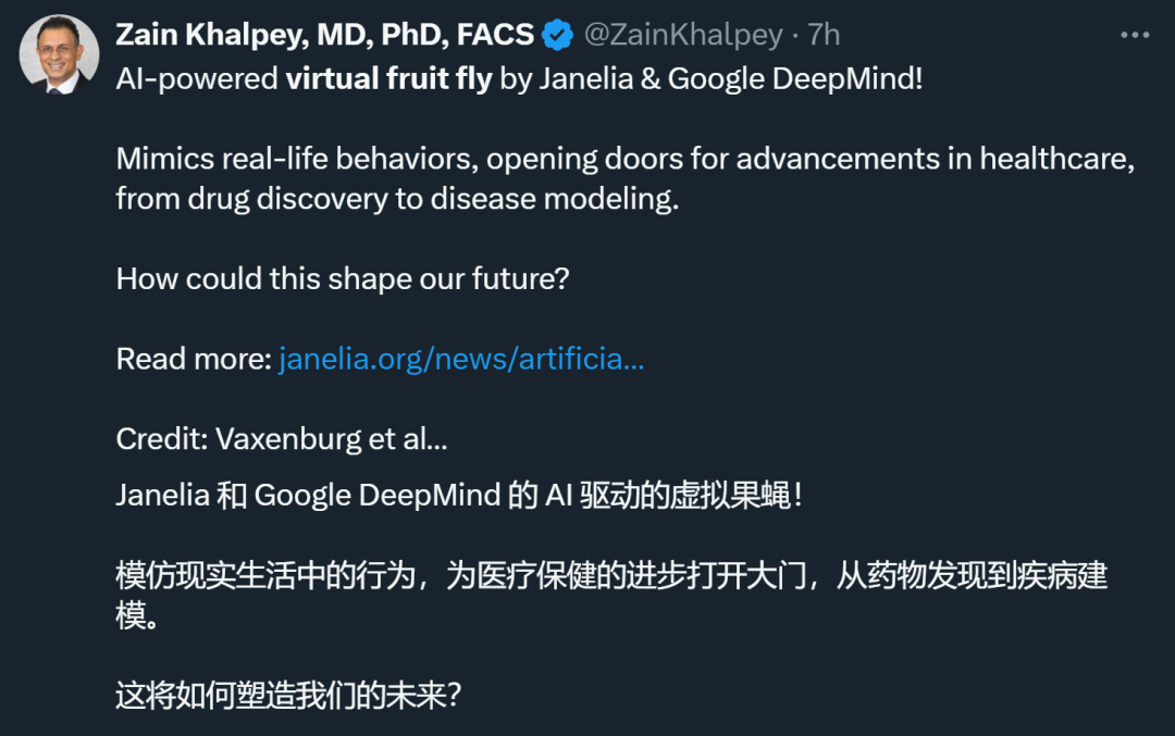 流浪地球里的数字生命计划启动了？DeepMind在电脑里造果蝇，网友：能造人吗？