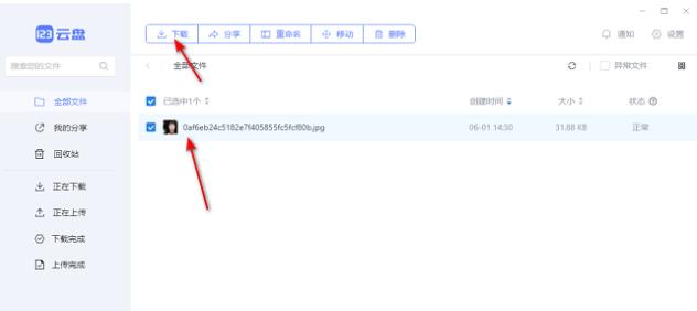 123云盘怎么下载文件
