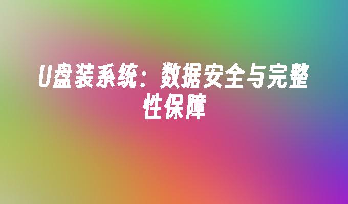 U盘装系统：数据安全与完整性保障