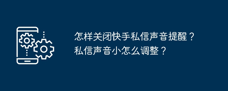 如何禁用快手私信提示音？如何调节私信提示音量？