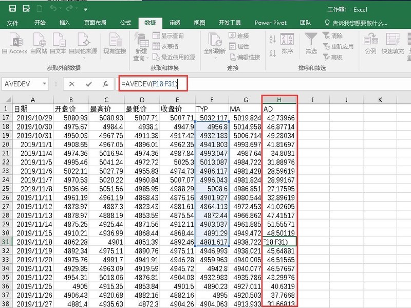 Excel绘制股票的CCI指标的详细方法