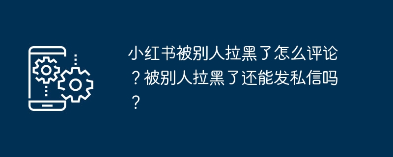 小红书被别人拉黑了怎么评论？被别人拉黑了还能发私信吗？