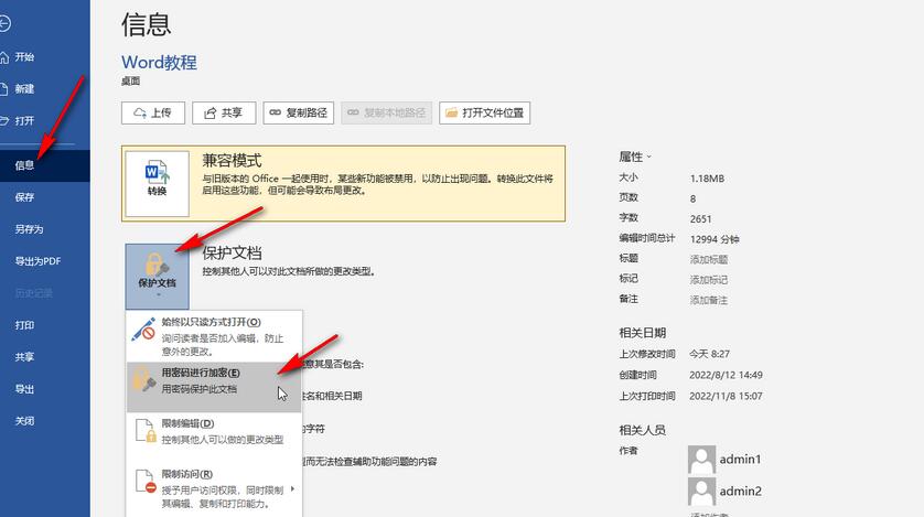 ​Word文档怎么加密?​Word文档加密方法步骤