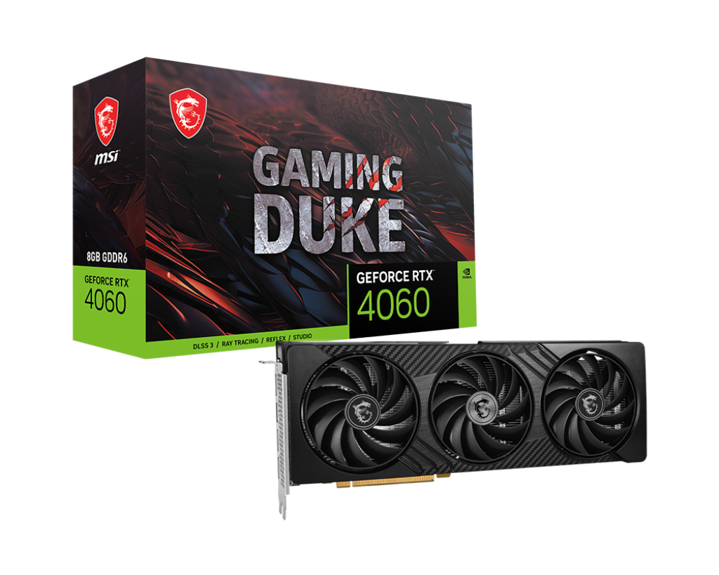 微星推出 RTX 4060 GAMING DUKE 3X 暗黑龙爵显卡：三风扇设计，碳纤维饰纹