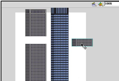 Flash使用刷子工具设计高楼大厦建筑物的操作方法