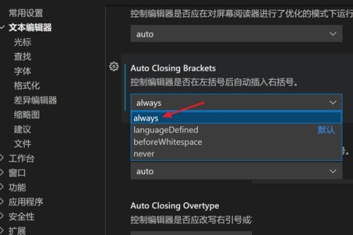 Vscode怎么设置自动插入右括号_Vscode设置自动插入右括号教程