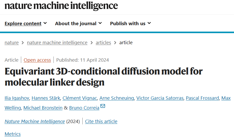 药物分子设计新策略，微软条件扩散模型DiffLinker登Nature子刊