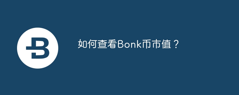 如何查看Bonk币市值？