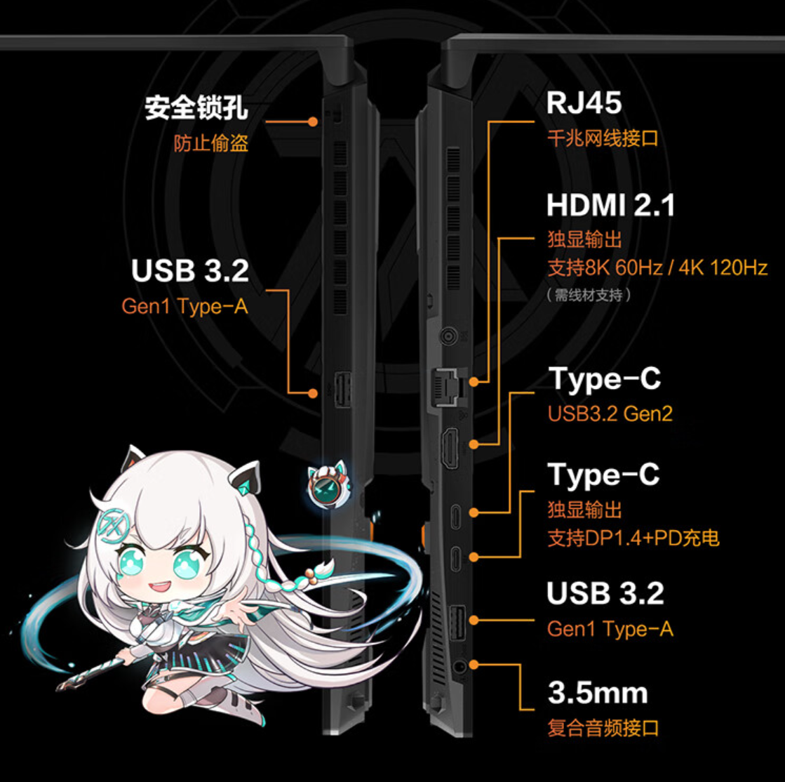 华硕天选 4R 游戏本配置上新：R7-7435H + RX 7600S，7499 元