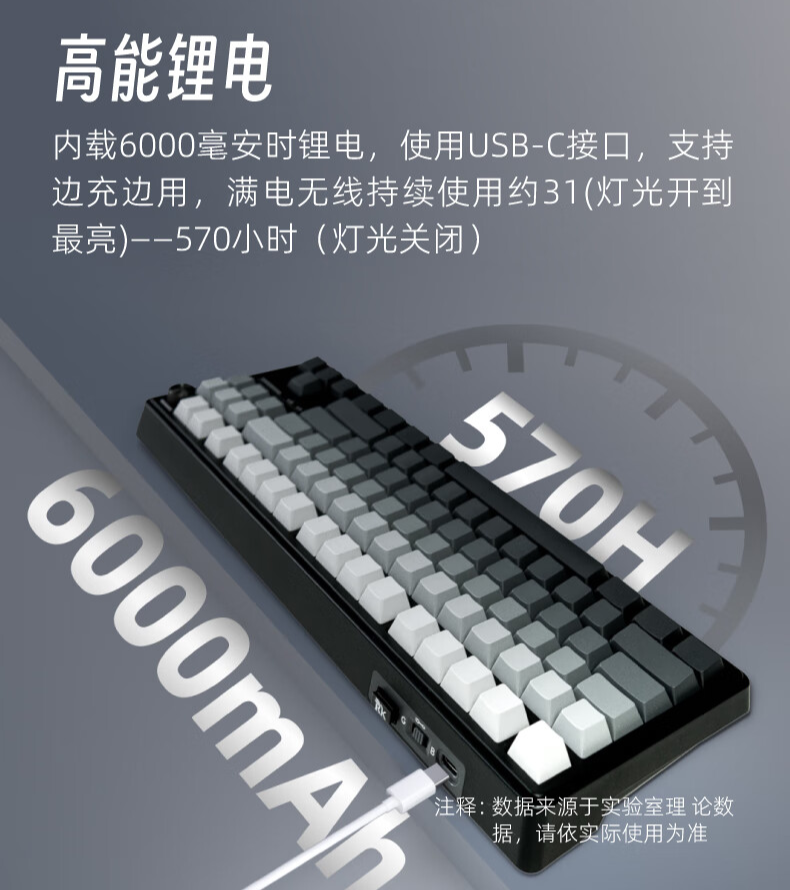 RK 推出 LK87 三模机械键盘：侧刻 PBT 键帽、6000mAh 电池，279 元