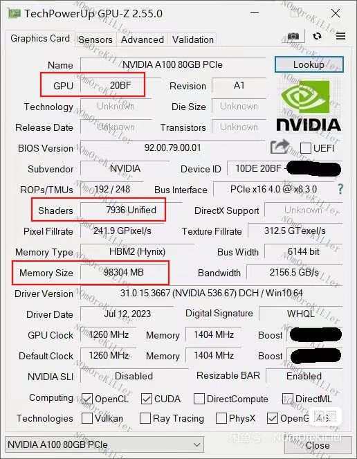 96GB 版英伟达 A100 计算卡现身闲鱼：7936SP，核心规模比 80GB 版大 15%