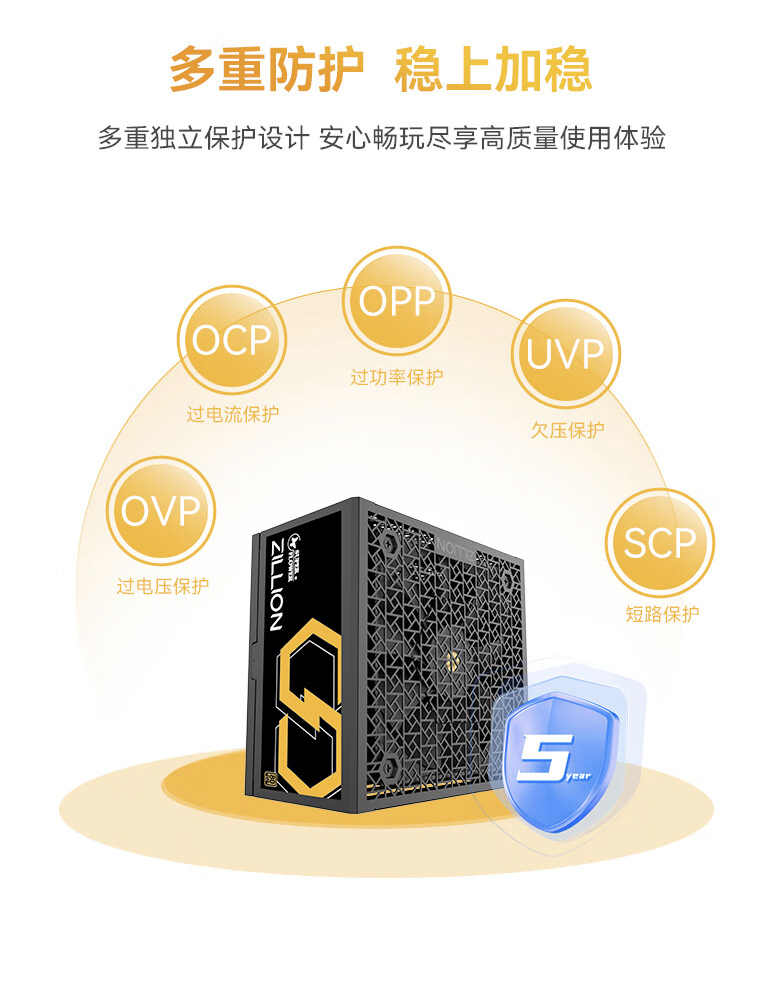 振华 ZILLION 650W 金牌全模电源 5 月 20 日开售，首发价 429 元