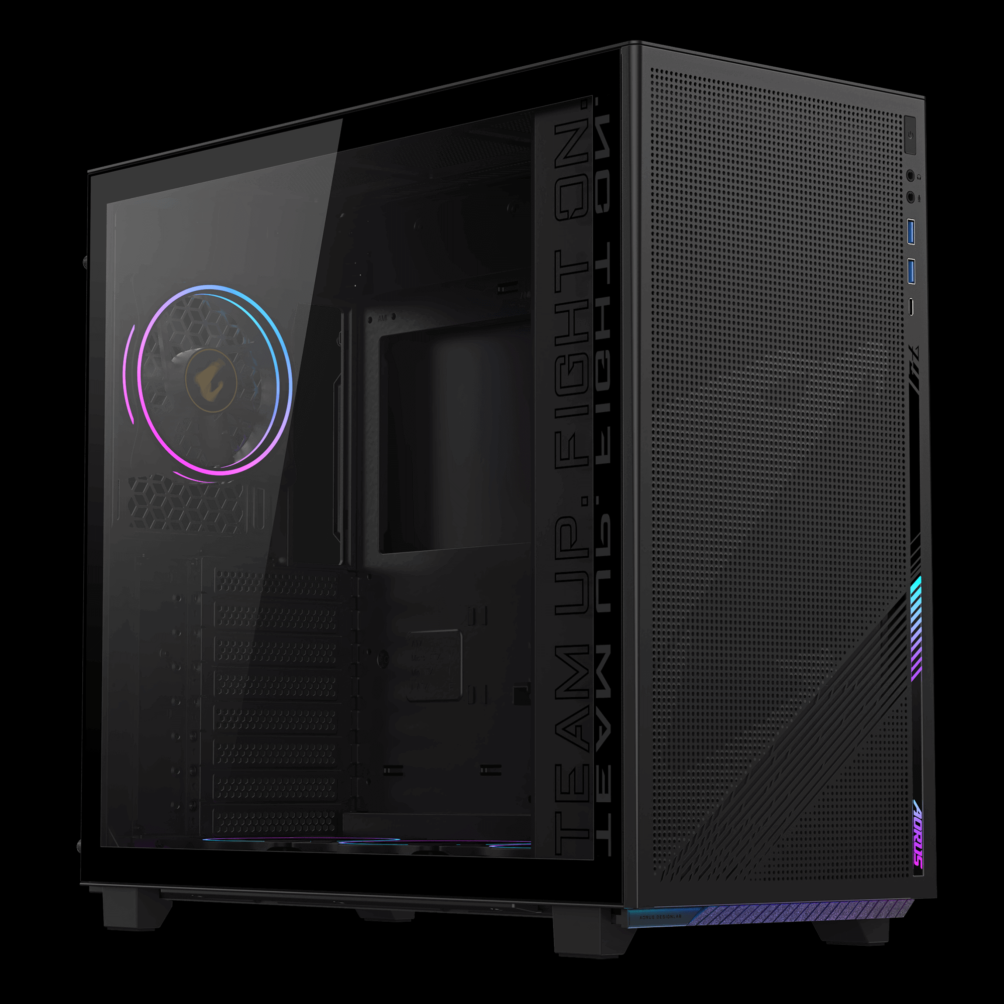 技嘉推出 AORUS C400 GLASS 机箱：40L 紧凑设计，预装 4 个 ARGB 风扇