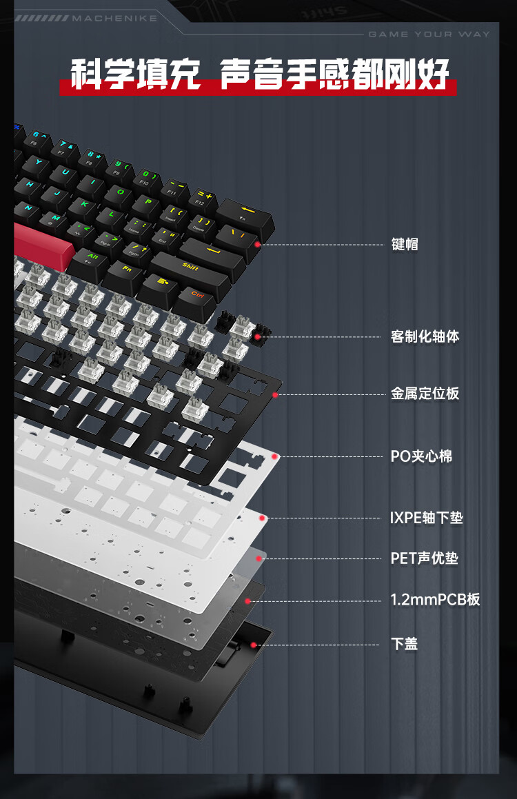 机械师 K500-M61 入门级磁轴键盘上市：霍尔触发、8K 回报率，首发 199 元