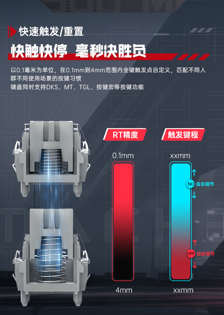 机械师 K500-M61 入门级磁轴键盘上市：霍尔触发、8K 回报率，首发 199 元