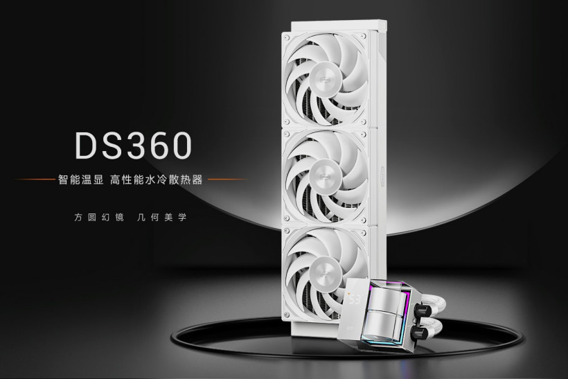 超频三 DS360 WH 一体水散热器上架：未来主义冷头设计，预售到手价 759 元