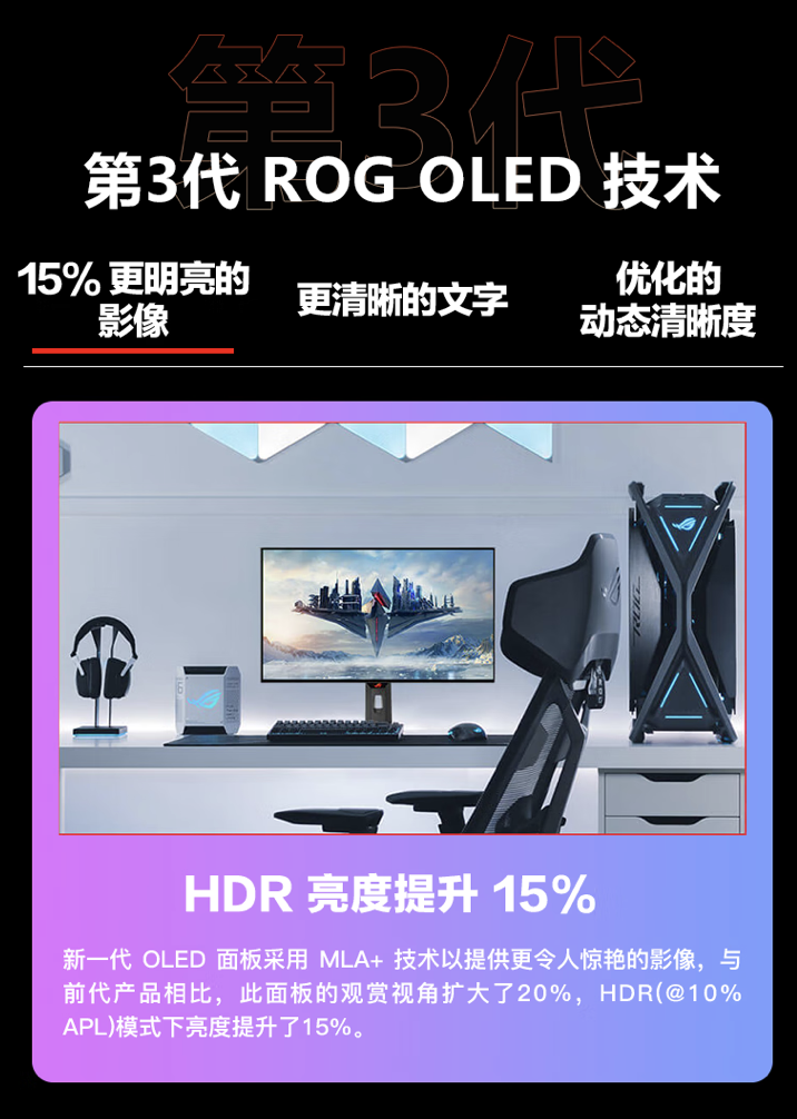 华硕“PG32UCDP”32 英寸显示器首销：4K 240Hz / 1080P 480Hz 双模 OLED，9999 元