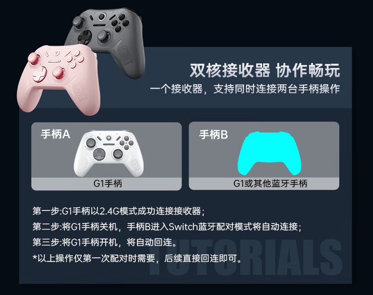 机械师 G1 手柄开售：双 1KHz 回报率、四霍尔系统，首发 99 元