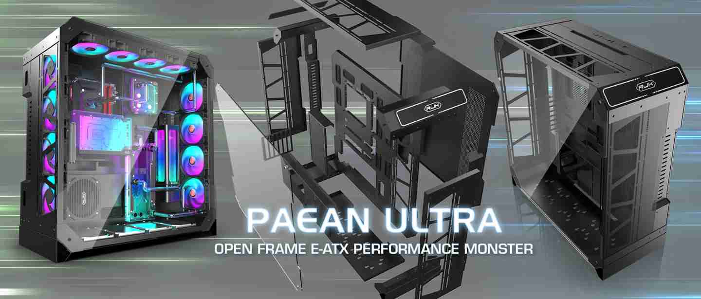 Raijintek 发布 PAEAN ULTRA 半框架式全塔机箱，尾部支持 4 颗风扇