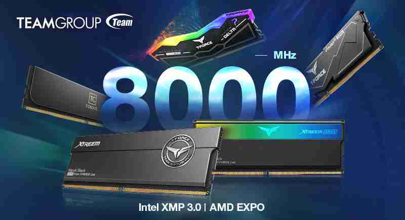 十铨发布多款 XMP 3.0 / EXPO 双模式超频 DDR5 内存条，至高 8000MT/s