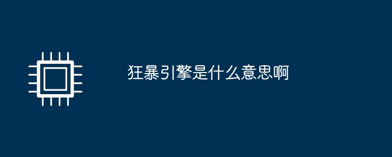 狂暴引擎是什么意思啊