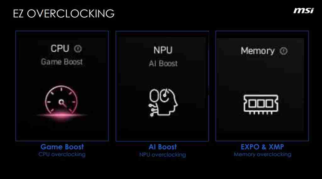 微星独家 AI Boost 功能登场：超频 NPU，提高 AI 性能 4~5%