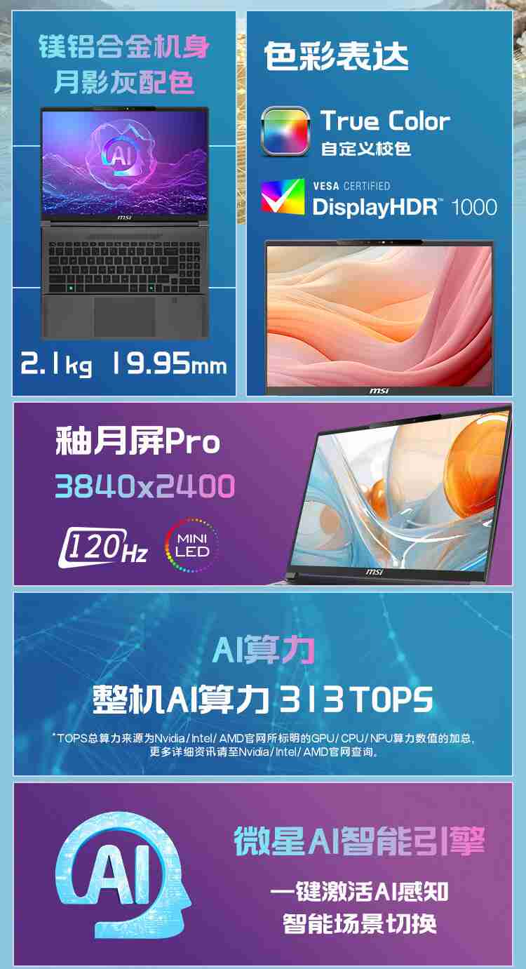 微星推出 2024 款创造者 16 AI+ 笔记本电脑：AMD 锐龙 AI 9 HX370 处理器 + RTX 4060 显卡，15999 元