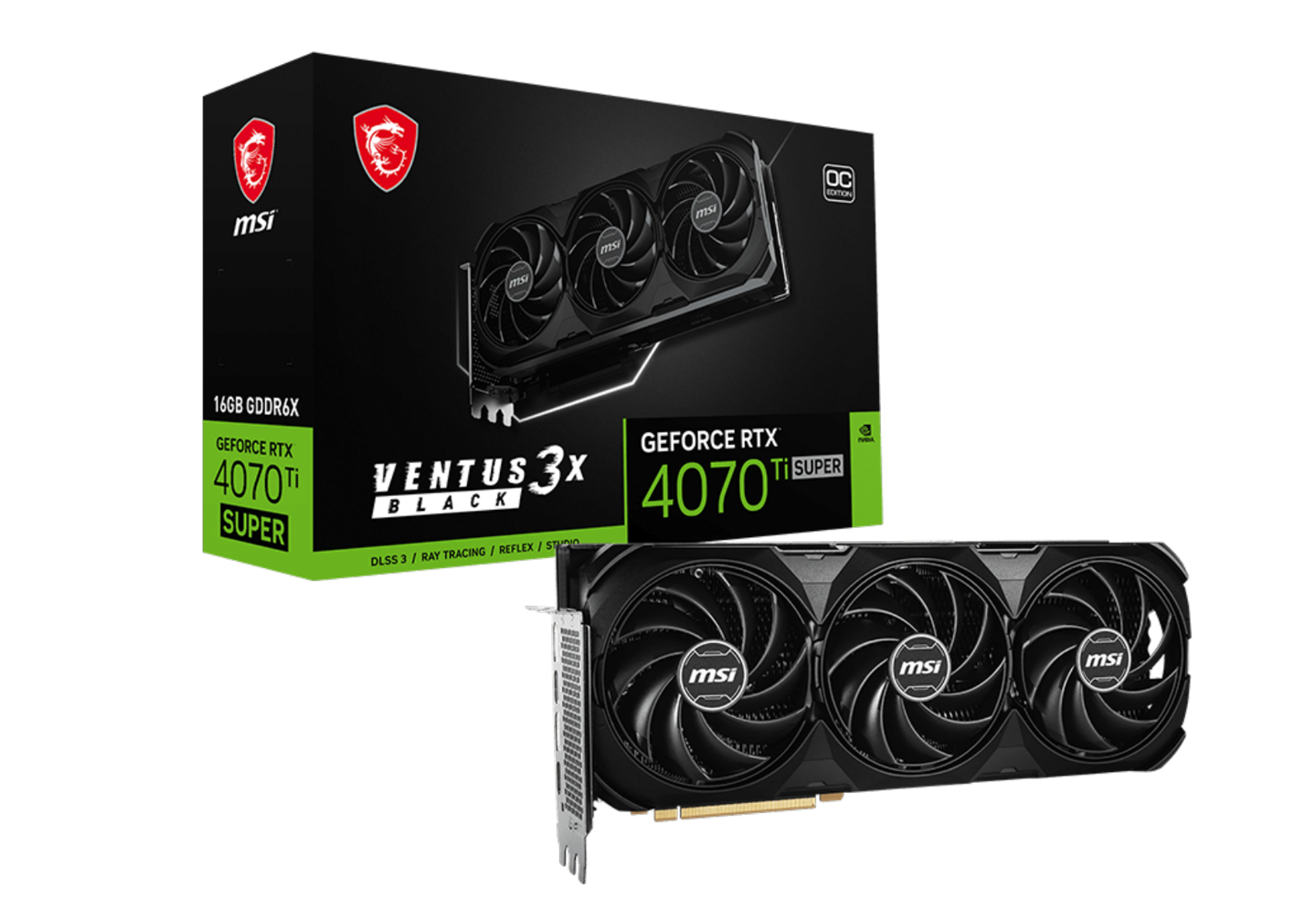 搭载 AD102 核心，微星 RTX 4070 Ti SUPER 16G VENTUS 3X BLACK OC 万图师显卡曝光