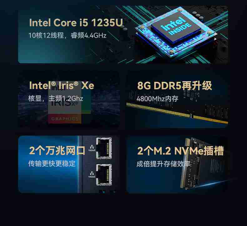 i5-1235U + 双万兆网口：铁威马 6 盘位 NAS 新低 4385 元 + 3 期免息