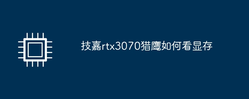 技嘉rtx3070猎鹰如何看显存