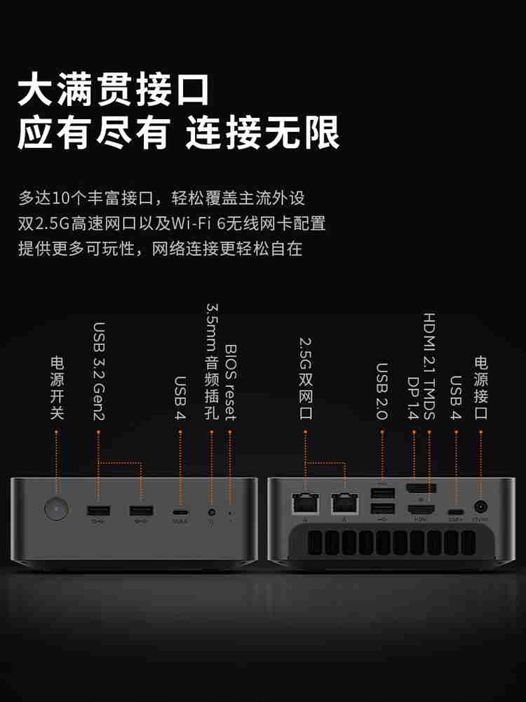 R7-8845H：联想来酷 MINI PRO 迷你主机 16G+1T 版 2370 元 + 6 期免息