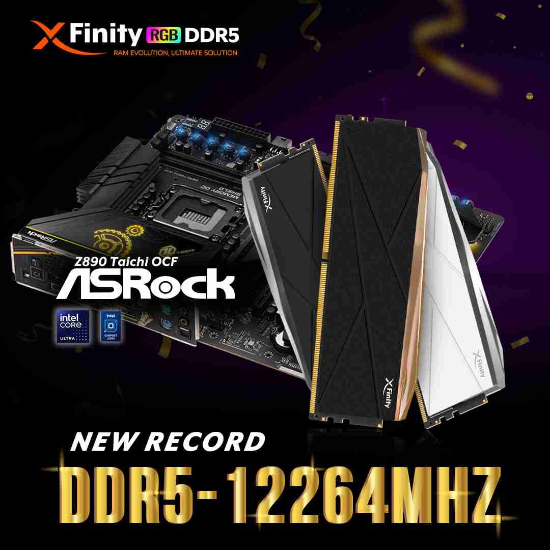 DDR5 频率记录再刷新：超频好手以全何内存条 + 华擎主板达成 12264MT/s