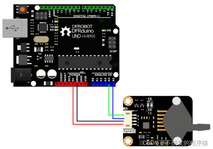 Arduino驱动MPX5700AP气压传感器（压力传感器）