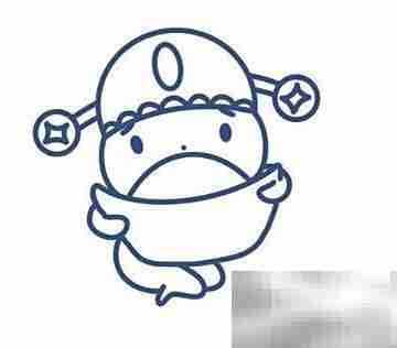 可爱财神简笔画教程