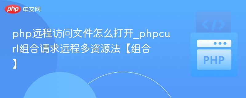 php远程访问文件怎么打开_phpcurl组合请求远程多资源法【组合】