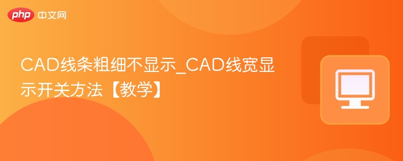 CAD线宽不显示怎么解决