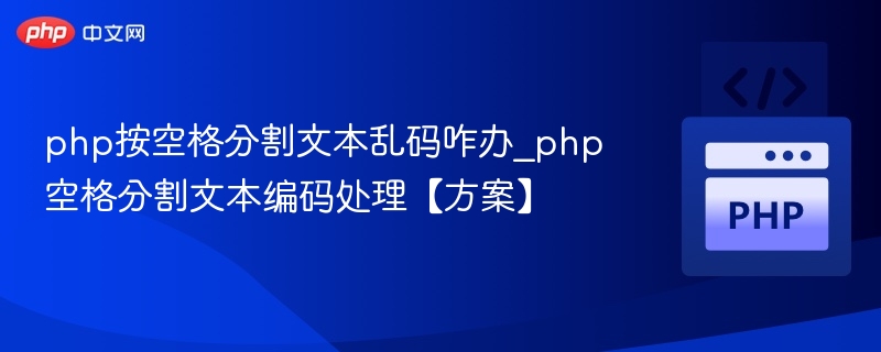php按空格分割文本乱码咋办_php空格分割文本编码处理【方案】