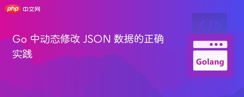 Go 中动态修改 JSON 数据的技巧