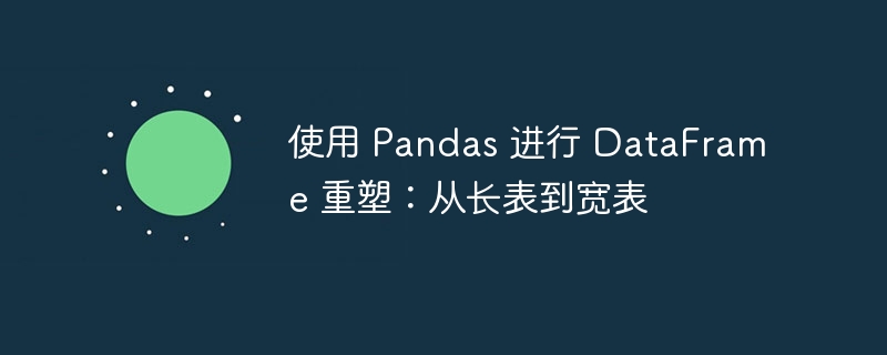 使用 Pandas 进行 DataFrame 重塑：从长表到宽表