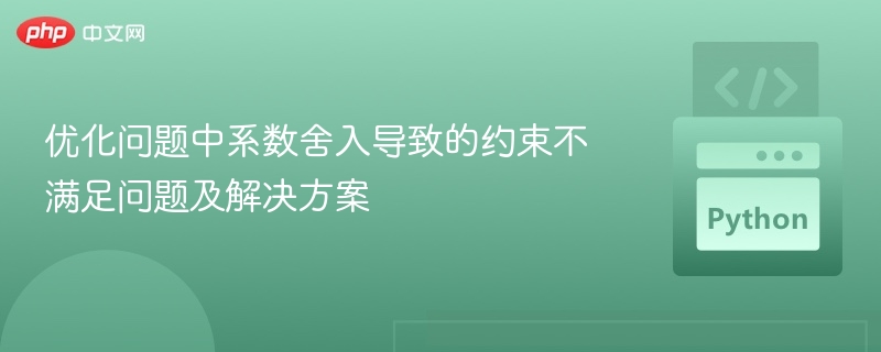 优化系数舍入引发的约束不满足问题与解决方法