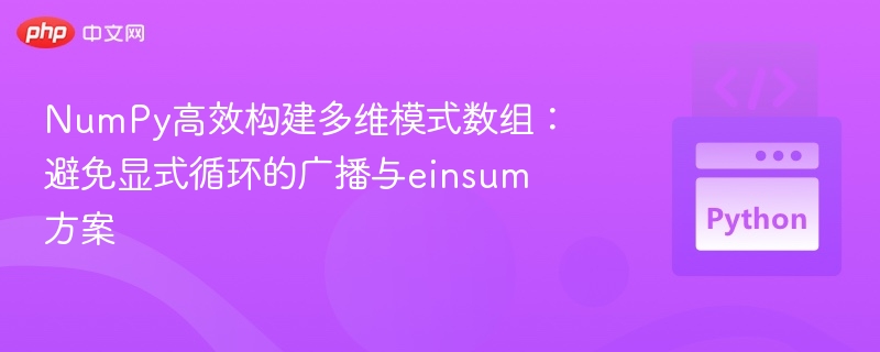 高效构建多维数组：NumPy广播与einsum优化方案