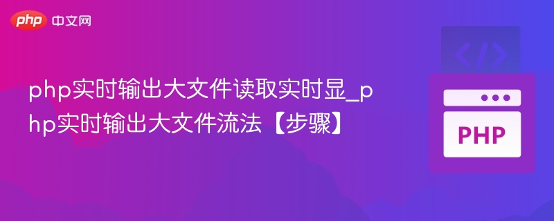 PHP实时读取大文件输出方法详解