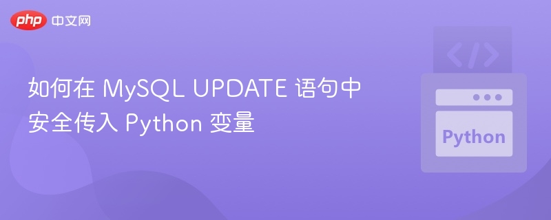 Python安全更新MySQL变量的正确方法