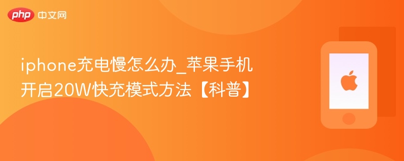 iphone充电慢怎么办_苹果手机开启20W快充模式方法【科普】
