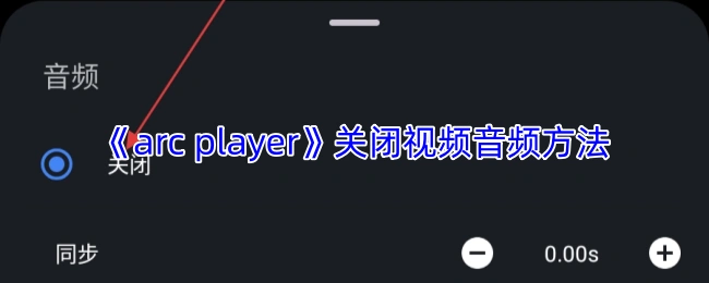 《arc player》关闭视频音频方法