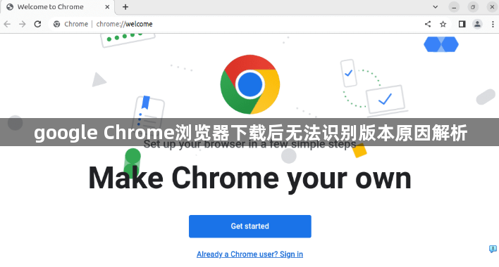 google Chrome浏览器下载后无法识别版本原因解析