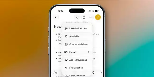 揭秘 iOS 27 版备忘录新添分割线、整合 Siri AI、图乐园升级等