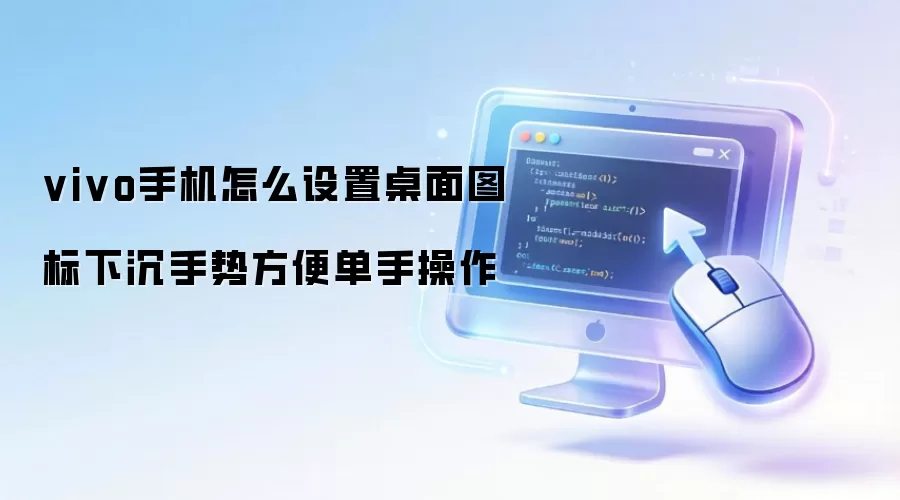 vivo手机怎么设置桌面图标下沉手势方便单手操作