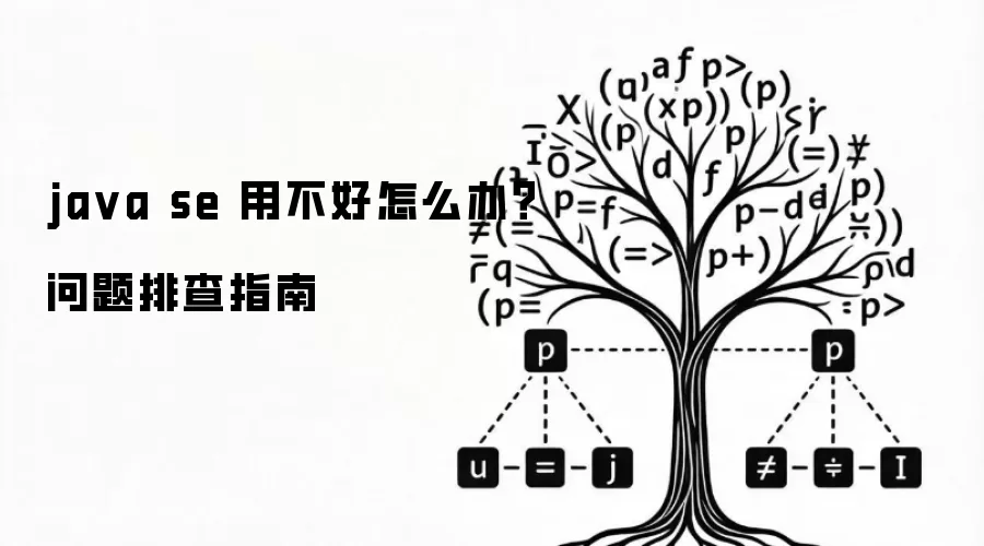 ja va se 用不好怎么办？问题排查指南